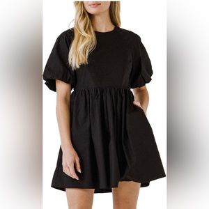 English Factory ballon sleeve mini  dress , S